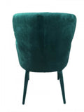 Tigard Modern Fabric Dining Chair Green