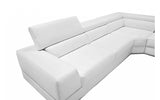 Divani Casa Pella Modern White  Bonded Leather Sectional Sofa