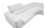 Divani Casa Pella Modern White  Bonded Leather Sectional Sofa