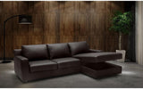 Taylor Brown Leather Sectional Sleeper