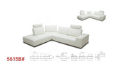 Divani Casa Martha Modern White Leather Right Facing Sectional Sofa