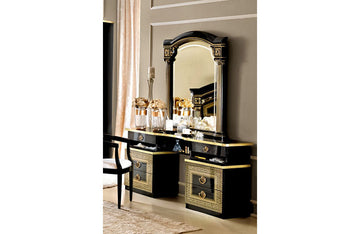 Aida Vanity Dresser Black w/Gold