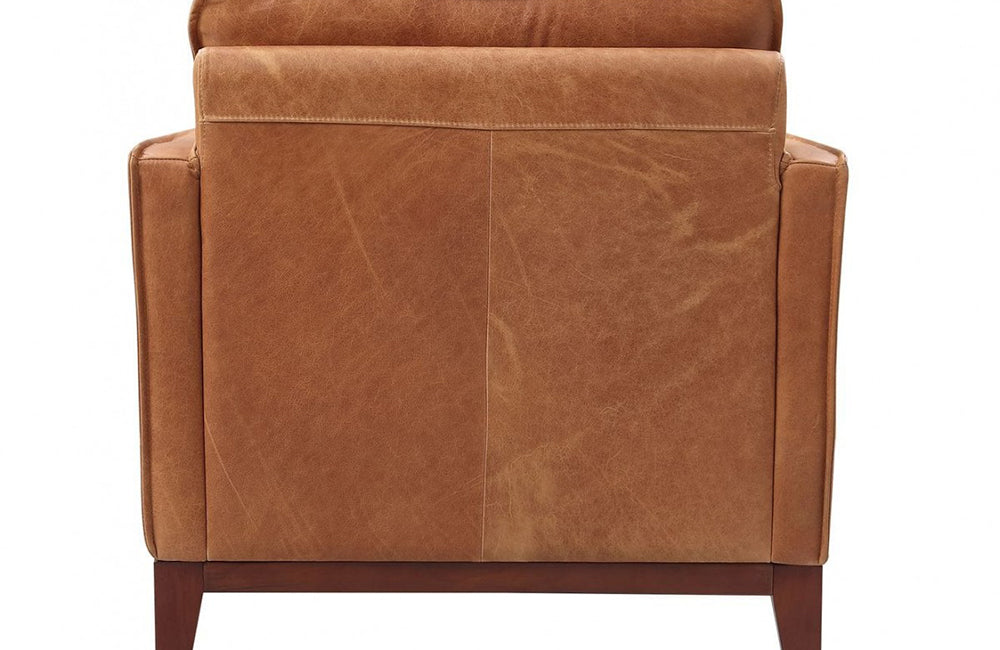 Divani Casa Naylor Modern Brown Italian Leather Split Chair
