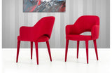 Williamette Modern Fabric Dining Chair Red