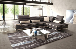 Bertucci Italian Modern Grey Fabric Sectional Sofa