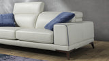 Derrick Italian Modern White & Blue Leather Sofa Set
