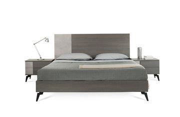 Nova Domus Palermo Italian Modern Faux Concrete & Grey Bed