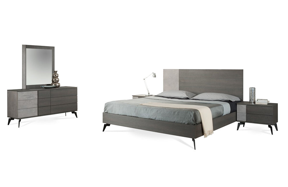 Nova Domus Palermo Italian Modern Faux Concrete & Grey Bed