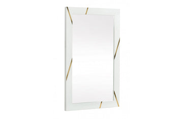 Modrest Nixa Modern White & Gold Mirror