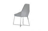 Modrest Sarah Modern Pearl Grey Leatherette Dining Chair (Set of 2)