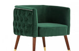 Modrest Bethel Modern Green Velvet Accent Chair