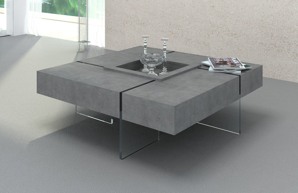 Modrest Shauna Modern Faux Concrete Floating Coffee Table