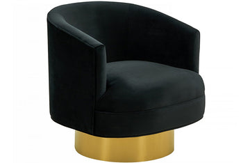 Divani Casa Basalt  Modern Black Fabric Accent Chair