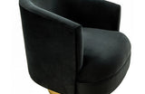 Divani Casa Basalt  Modern Black Fabric Accent Chair