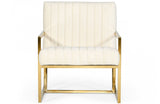 Divani Casa Baylor Modern Off-White Accent Chair