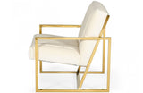 Divani Casa Baylor Modern Off-White Accent Chair