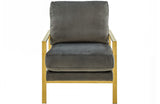 Divani Casa Bayside Modern Grey Fabric Accent Chair