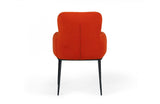 Modrest Frisco Mid-Century Orange Velvet dining Chair