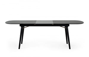 Modrest Addax Modern Black Extendable Dining Table