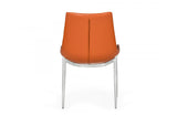 Modrest Holt Modern Cognac Eco-Leather Dining Chair  (Set of 2)