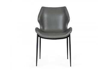 Modrest Instone Industrial Grey Eco-Leather Dining Chair (Set of 2)