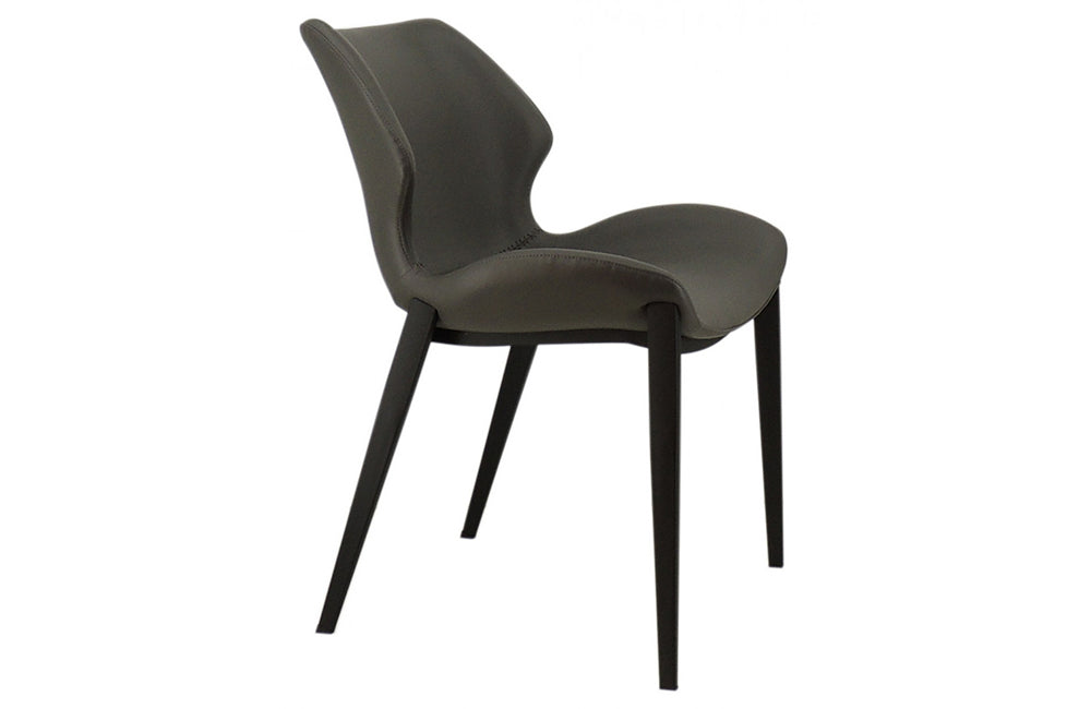 Modrest Instone Industrial Grey Eco-Leather Dining Chair (Set of 2)