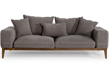 Divani Casa Corina Modern Grey Fabric Sofa