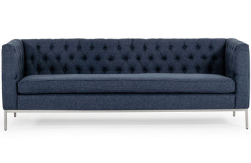 Divani Casa Garcia Dark Grey Fabric Sofa