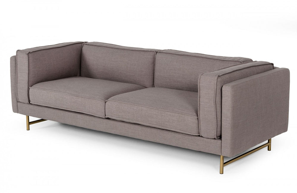 Divani Casa Keswick Modern Grey Fabric Sofa