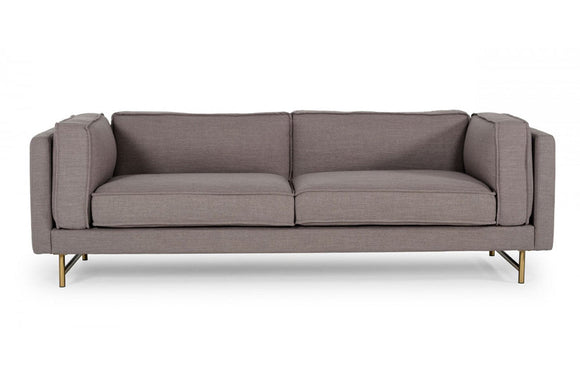 Divani Casa Keswick Modern Grey Fabric Sofa