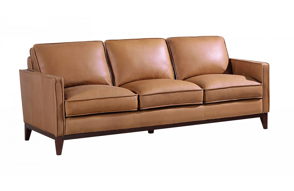 Divani Casa Naylor Modern Brown Italian Leather Split Sofa