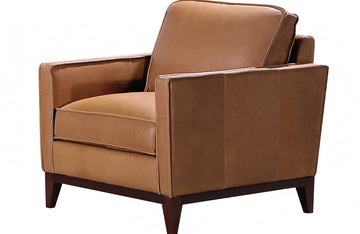 Divani Casa Naylor Modern Brown Italian Leather Split Chair