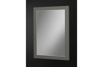Nova Domus Lucia Italian Modern Elm and Matte Grey Mirror