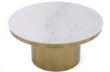Modrest Rocky Glam White & Gold Coffee Table