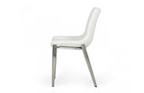 Modrest Frasier Modern White Eco-Leather Dining Chair (Set of 2)