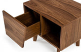 Modrest Abelard Mid-century Walnut Nightstand