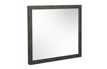 Modrest Howard Modern Shagreen Grey Leatherette Mirror