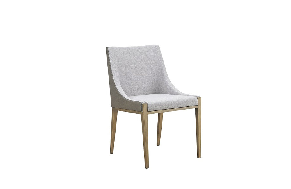 Modrest Fairview Modern Grey & Brass Dining Chair