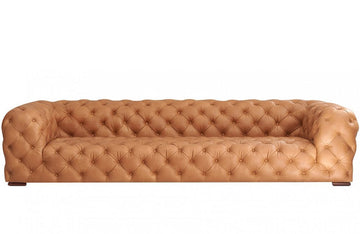 Divani Casa Dexter Transitional Camel Tufted Sofa