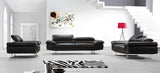 Andy Modern Brown Leather Sofa Set
