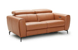 Scuzzo Caramel Reclining Leather Loveseat