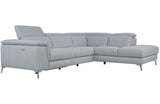 Michelle Light Gray Reclining Leather Sectional Sofa