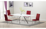 Abigail 5 pc Dining Set Red