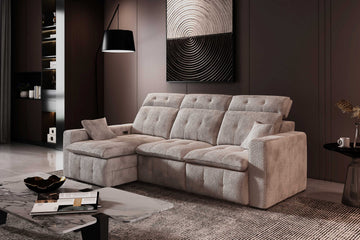 Aldo Sliding Seat Sectional Sofa with Storage