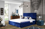Andrea Blue Upholstered Bed by Nordholtz