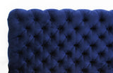 Andrea Blue Upholstered Bed by Nordholtz