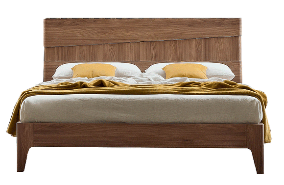 Santa Clara Walnut Modern Bed