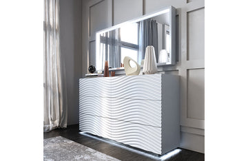 Wave Double Dresser White