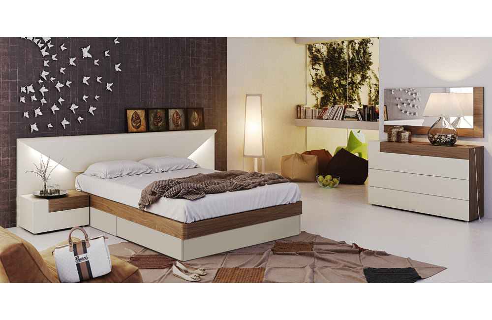 Elena Bed with Nightstand Left