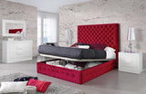 Angel Burgundy Modern Bedroom with Storage